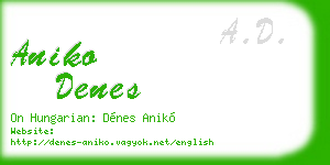 aniko denes business card