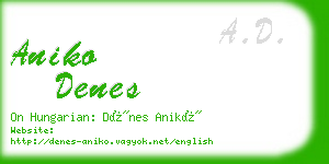 aniko denes business card